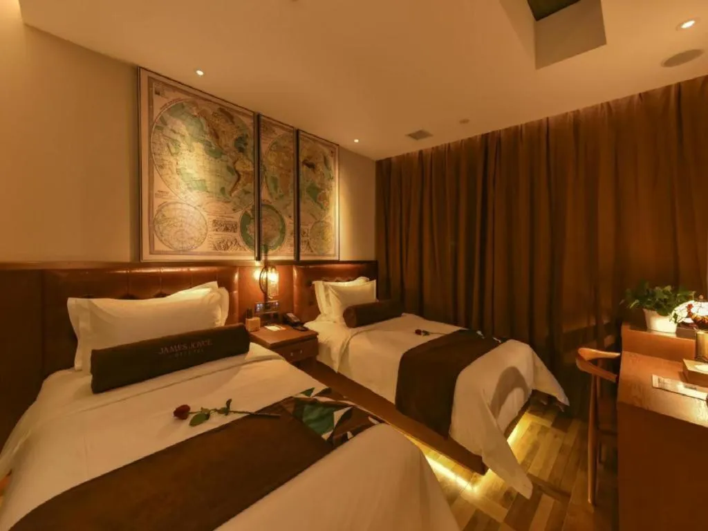Bed in James Joyce Coffetel·Beijing Yizhuang Development Zone Dazu Square Tongji Road