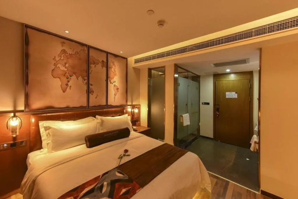 Bed in James Joyce Coffetel·Beijing Yizhuang Development Zone Dazu Square Tongji Road
