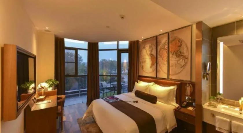 Bed in James Joyce Coffetel·Beijing Yizhuang Development Zone Dazu Square Tongji Road