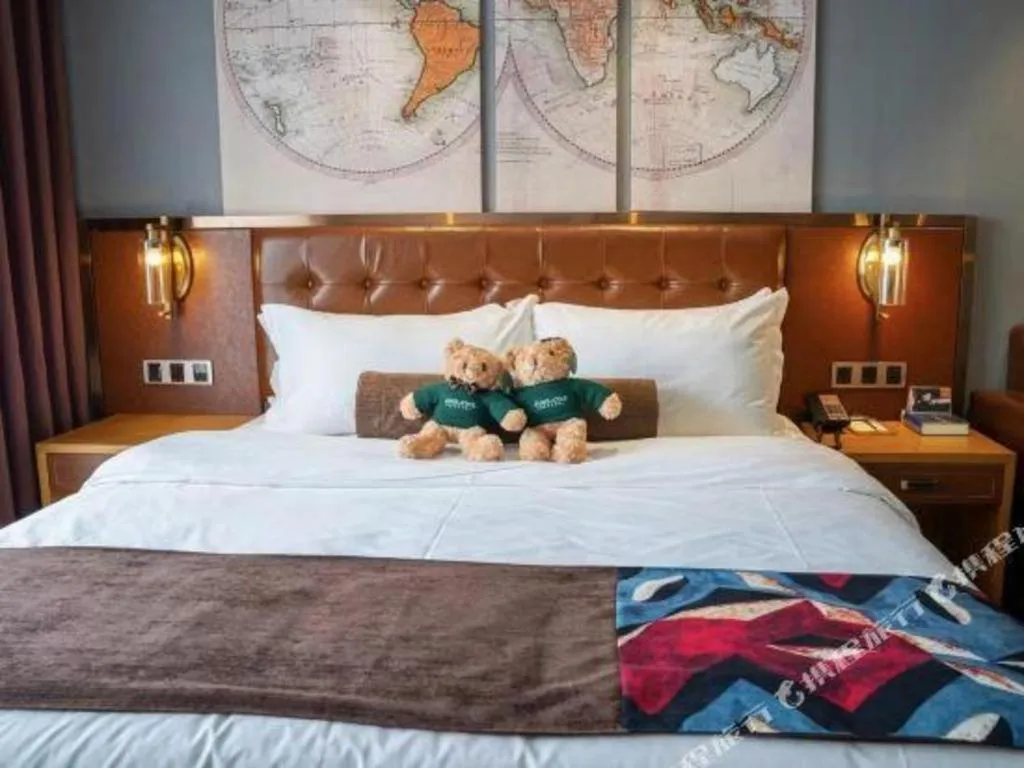 Bed in James Joyce Coffetel·Beijing Yizhuang Development Zone Dazu Square Tongji Road