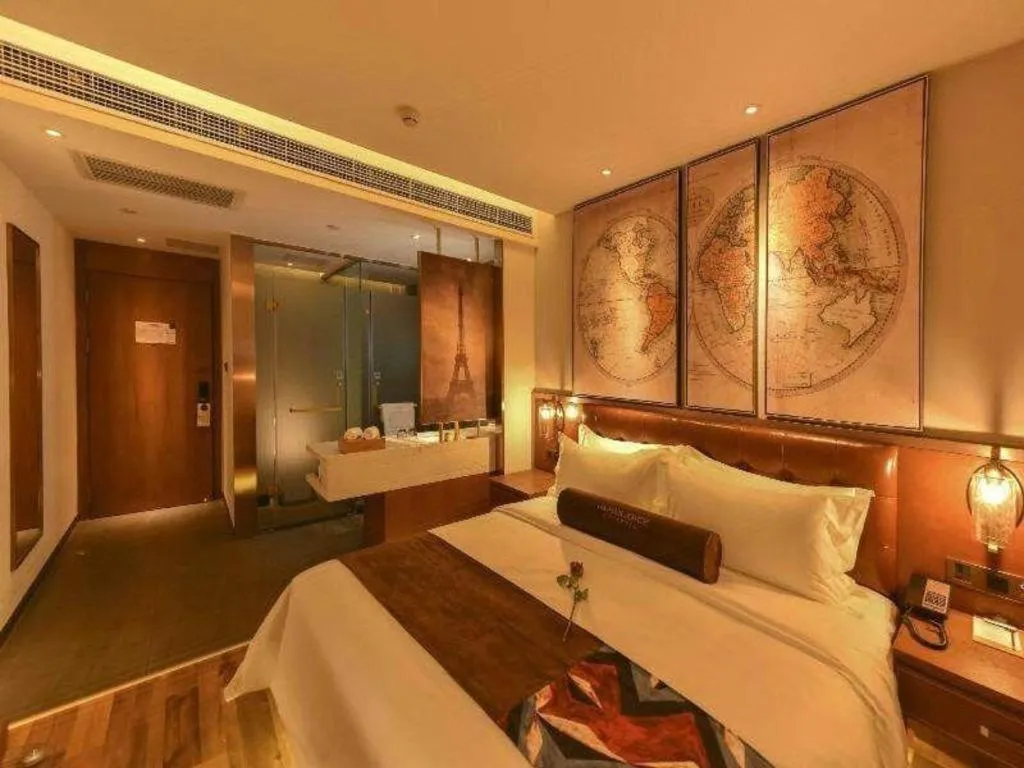 Bed in James Joyce Coffetel·Beijing Yizhuang Development Zone Dazu Square Tongji Road