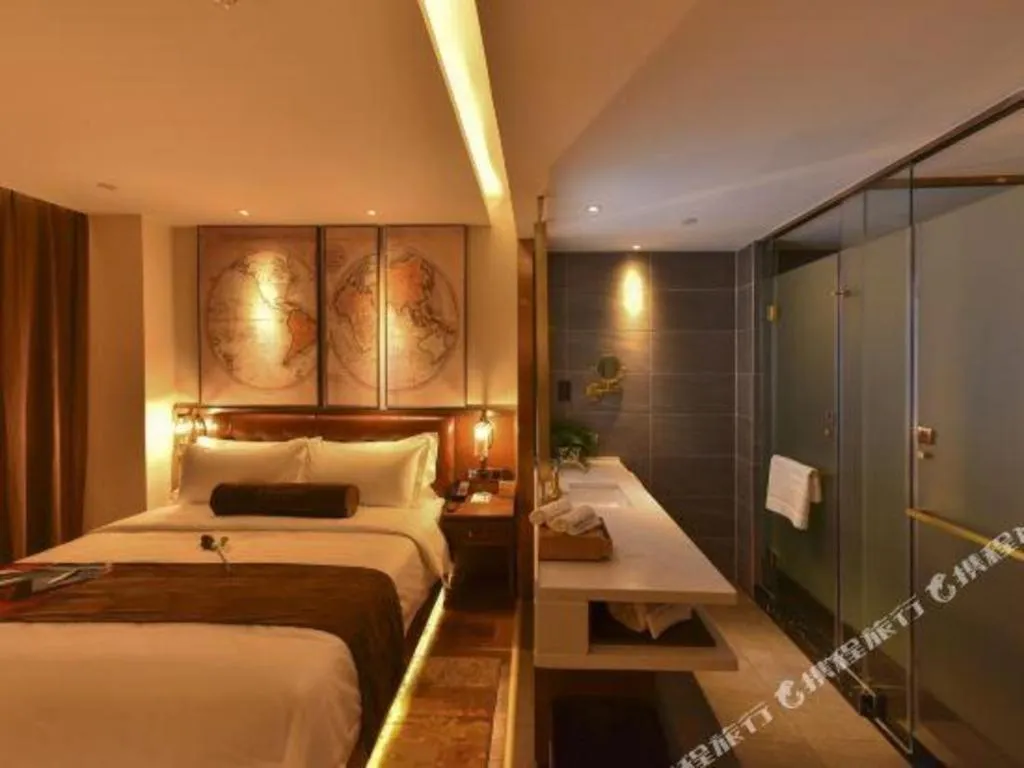 Bed in James Joyce Coffetel·Beijing Yizhuang Development Zone Dazu Square Tongji Road
