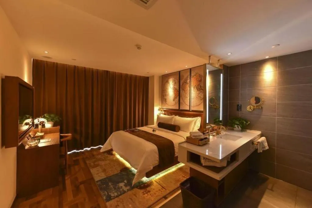 Bed in James Joyce Coffetel·Beijing Yizhuang Development Zone Dazu Square Tongji Road