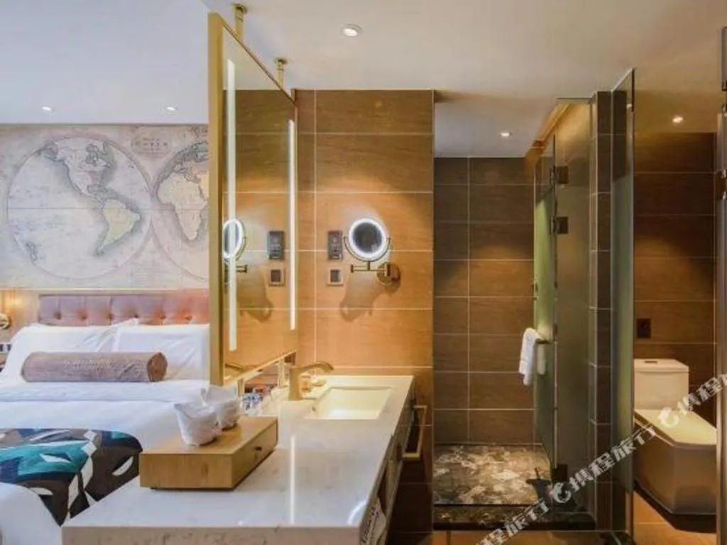 Bed in James Joyce Coffetel·Beijing Yizhuang Development Zone Dazu Square Tongji Road