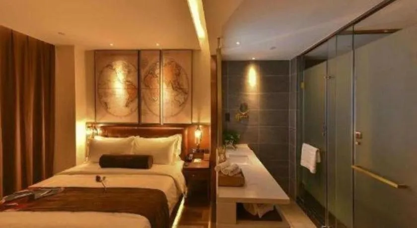 Bed in James Joyce Coffetel·Beijing Yizhuang Development Zone Dazu Square Tongji Road