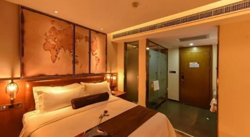 Bed in James Joyce Coffetel·Beijing Yizhuang Development Zone Dazu Square Tongji Road