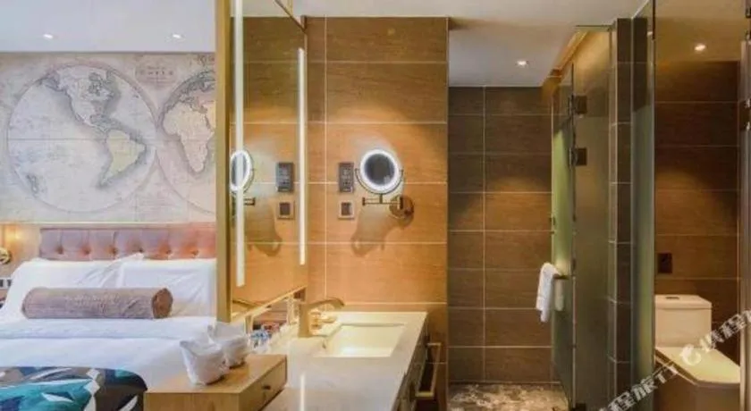 Bed in James Joyce Coffetel·Beijing Yizhuang Development Zone Dazu Square Tongji Road