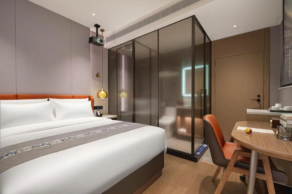 Bed in PAI Hotel·Chengdu Jintang Huaikou Huaizhou Avenue