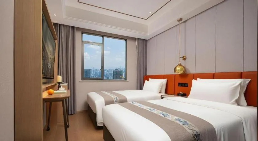 Bed in PAI Hotel·Chengdu Jintang Huaikou Huaizhou Avenue