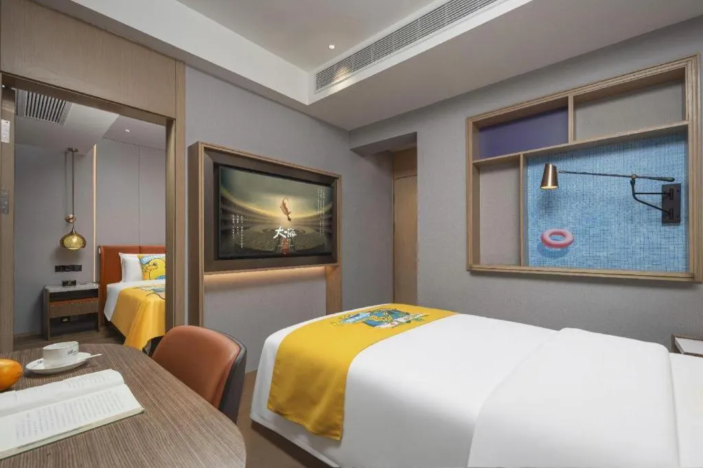 Bed in PAI Hotel·Chengdu Jintang Huaikou Huaizhou Avenue