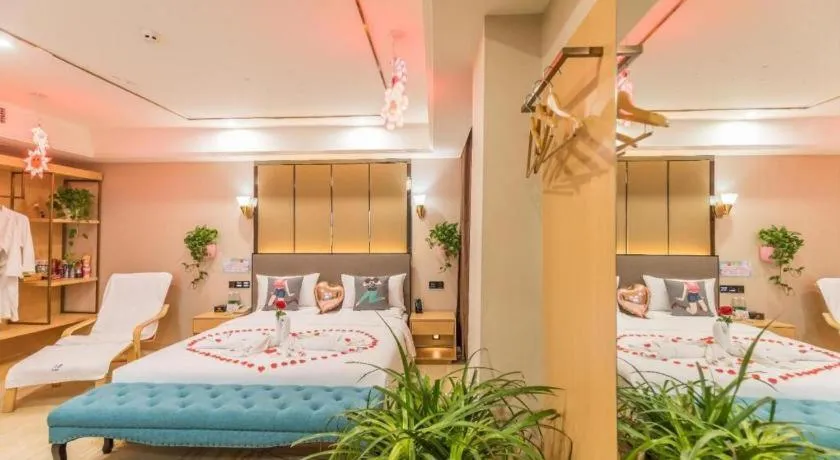 Bed in PAI Hotel·Chengdu Jintang Huaikou Huaizhou Avenue