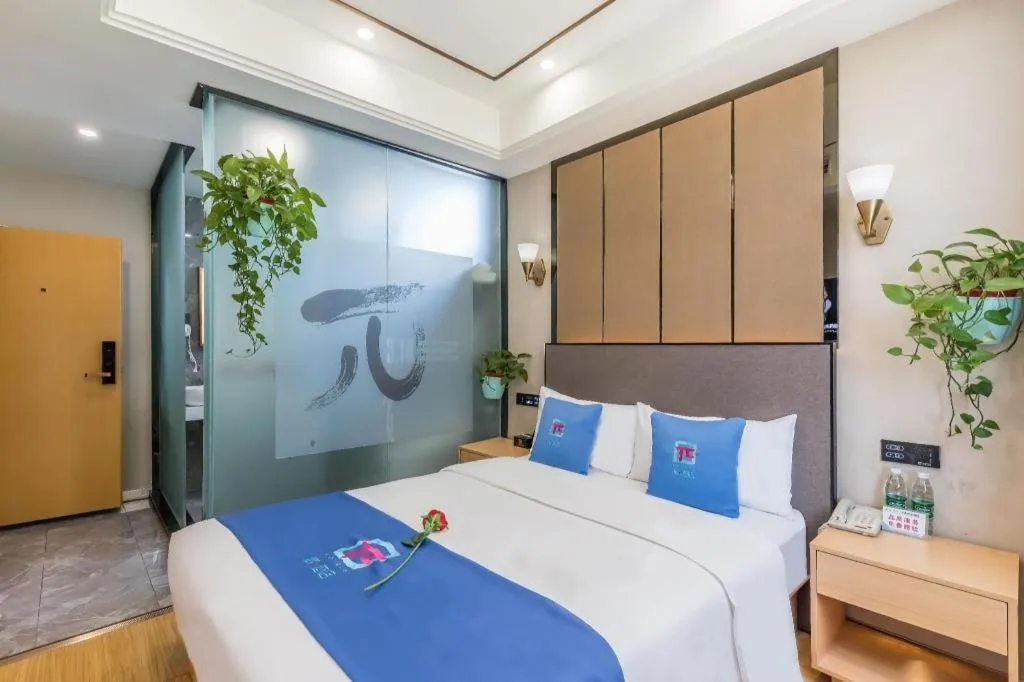 Bed in PAI Hotel·Chengdu Jintang Huaikou Huaizhou Avenue