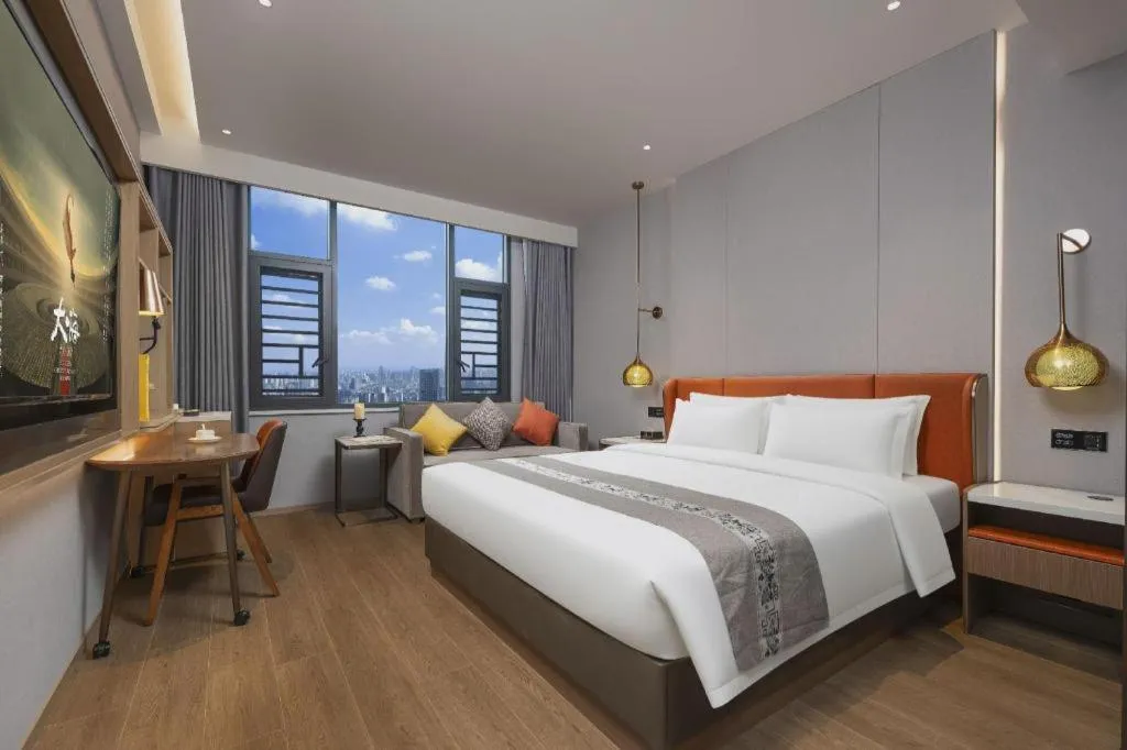 Bed in PAI Hotel·Chengdu Jintang Huaikou Huaizhou Avenue