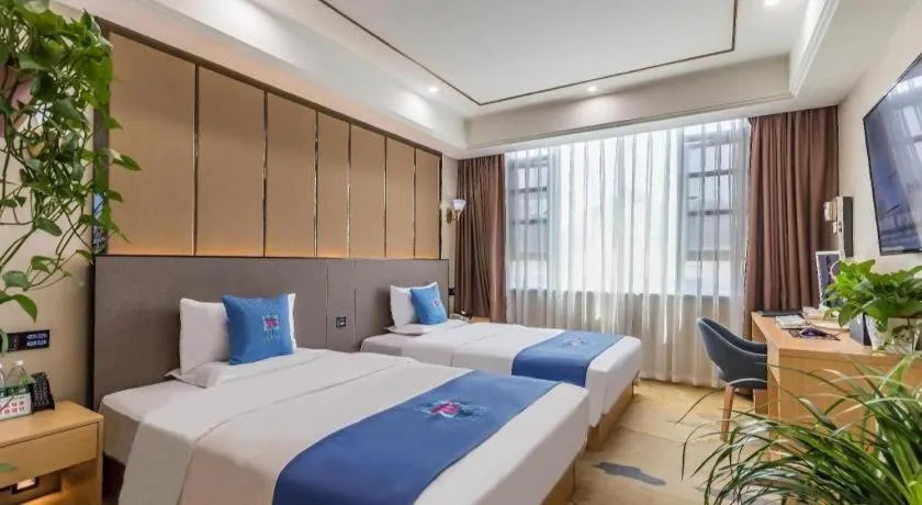 Bed in PAI Hotel·Chengdu Jintang Huaikou Huaizhou Avenue