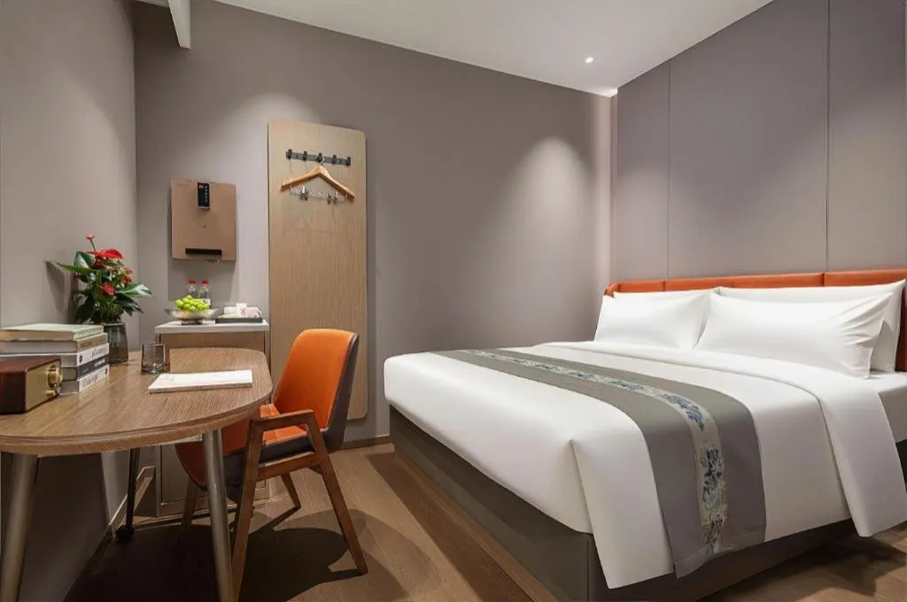 Bed in PAI Hotel·Chengdu Jintang Huaikou Huaizhou Avenue