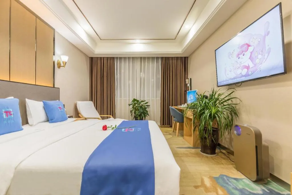 Bed in PAI Hotel·Chengdu Jintang Huaikou Huaizhou Avenue