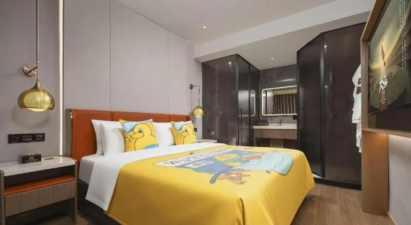Bed in PAI Hotel·Chengdu Jintang Huaikou Huaizhou Avenue