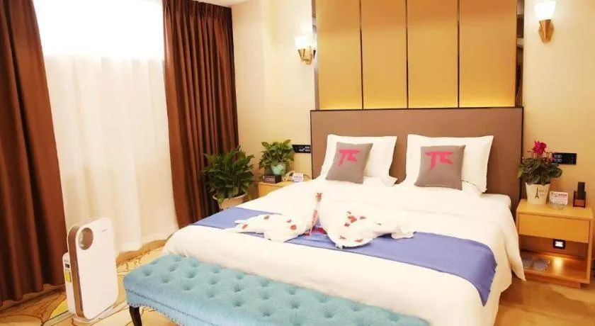 Bed in PAI Hotel·Chengdu Jintang Huaikou Huaizhou Avenue