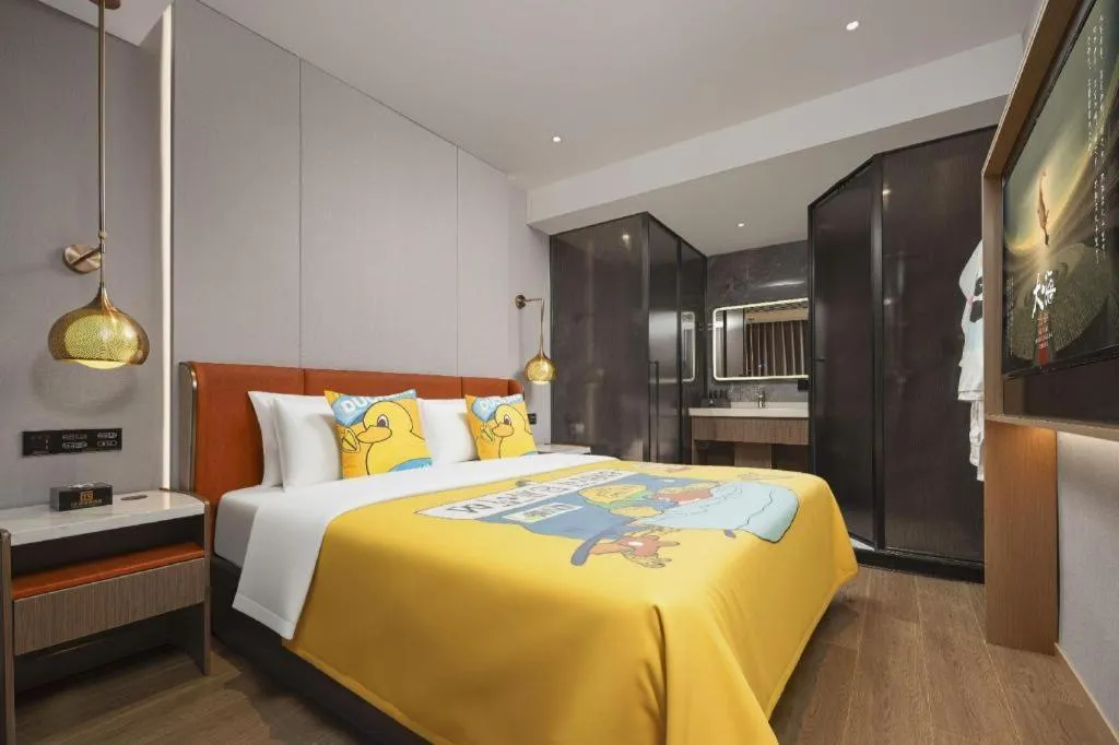 Bed in PAI Hotel·Chengdu Jintang Huaikou Huaizhou Avenue