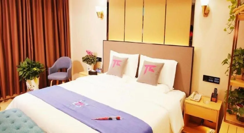 Bed in PAI Hotel·Chengdu Jintang Huaikou Huaizhou Avenue