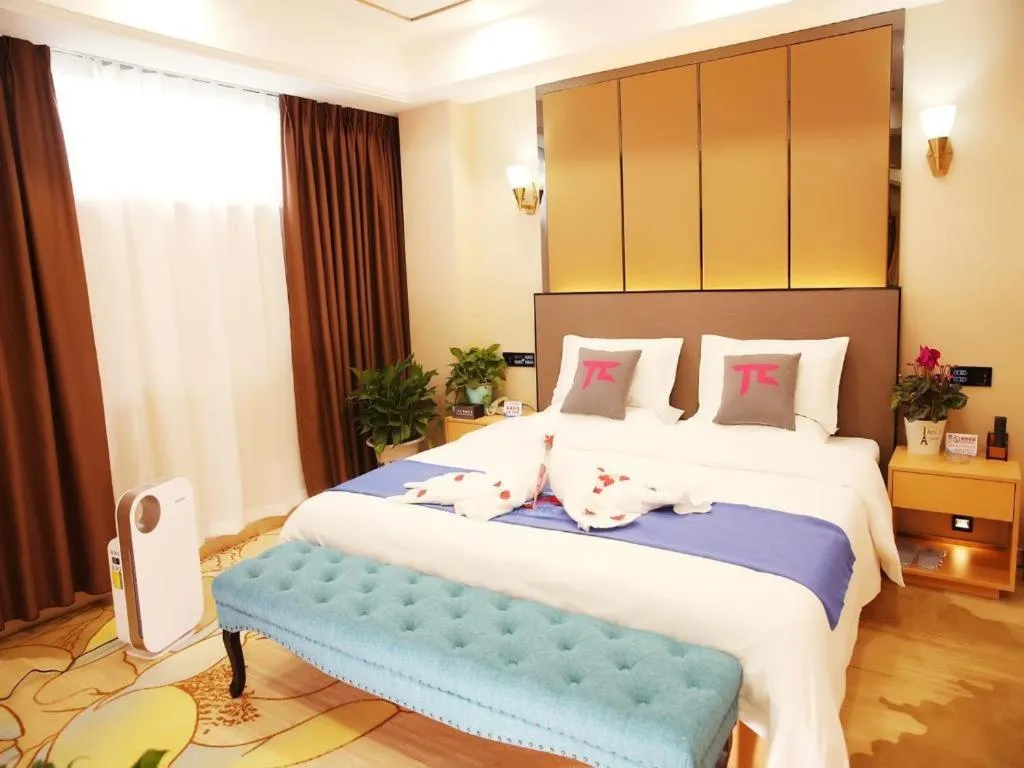 Bed in PAI Hotel·Chengdu Jintang Huaikou Huaizhou Avenue