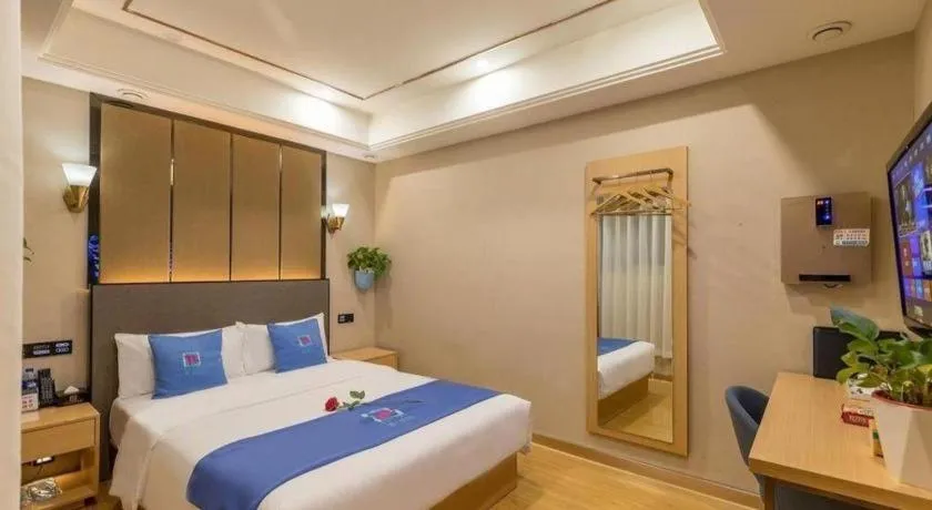 Bed in PAI Hotel·Chengdu Jintang Huaikou Huaizhou Avenue