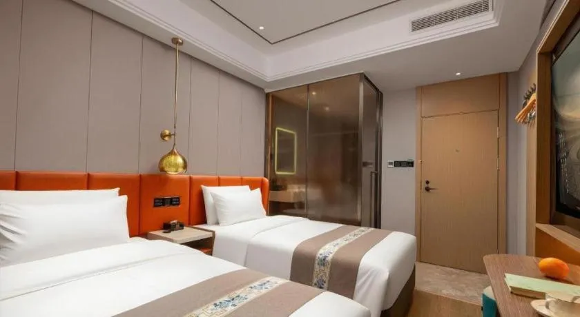 Bed in PAI Hotel·Chengdu Jintang Huaikou Huaizhou Avenue