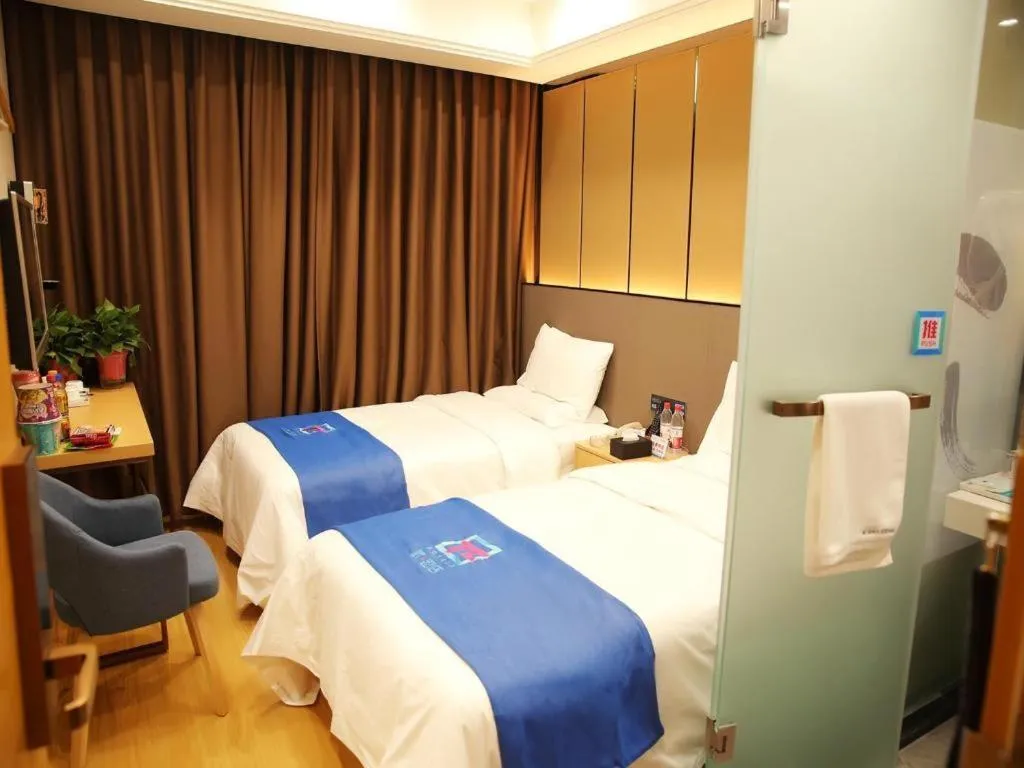 Bed in PAI Hotel·Chengdu Jintang Huaikou Huaizhou Avenue