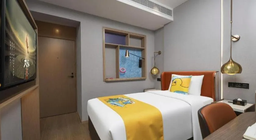 Bed in PAI Hotel·Chengdu Jintang Huaikou Huaizhou Avenue