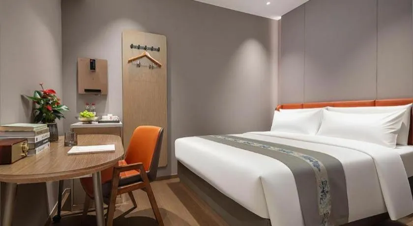 Bed in PAI Hotel·Chengdu Jintang Huaikou Huaizhou Avenue
