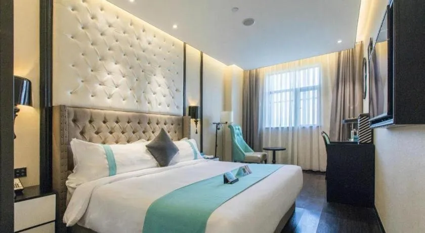 Bed in Xana Hotelle Shaghai Hongqiao Hub National Exhibition Center Qibao Lianming Road