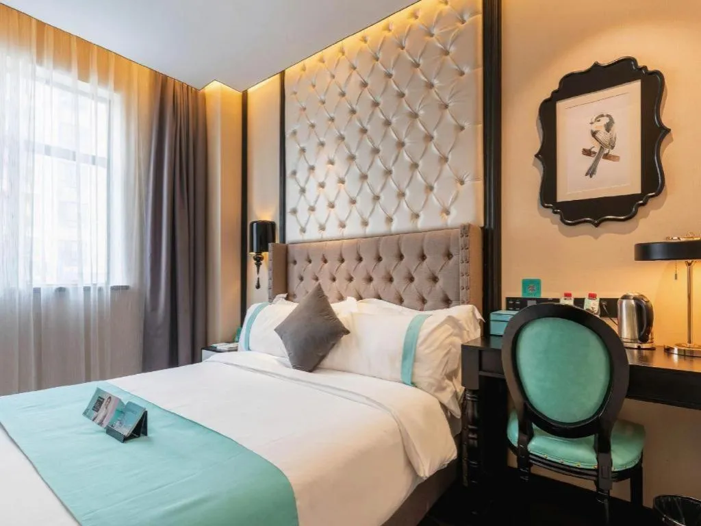 Bed in Xana Hotelle Shaghai Hongqiao Hub National Exhibition Center Qibao Lianming Road