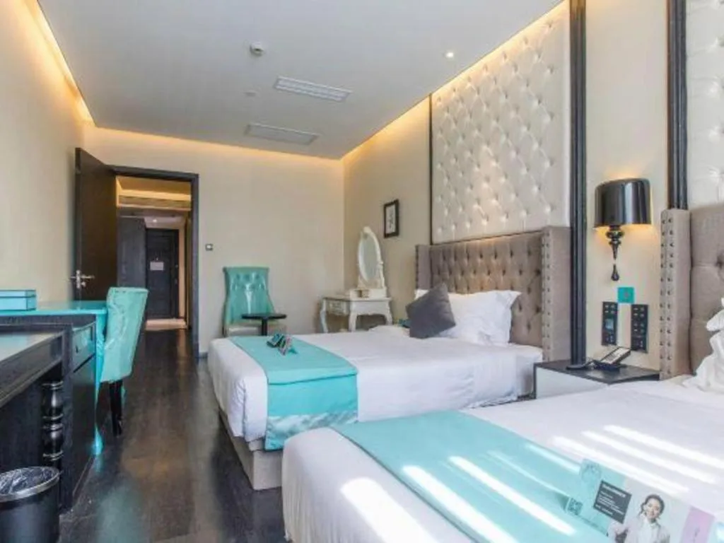 Bed in Xana Hotelle Shaghai Hongqiao Hub National Exhibition Center Qibao Lianming Road