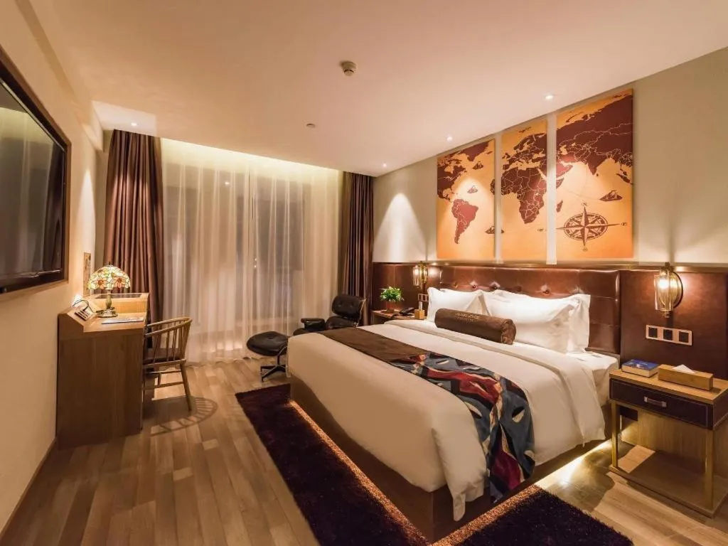 Bed in James Joyce Coffetel Zhengzhou CBD Exhibition Center Provincial People's Hospital