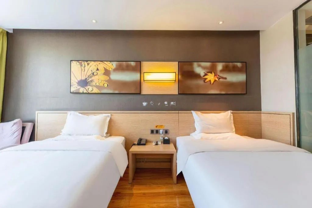 Bed in IU Hotel·Jiayuguan People's Shopping Mall