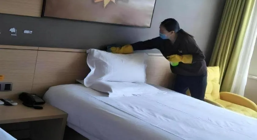 Bed in IU Hotel·Jiayuguan People's Shopping Mall