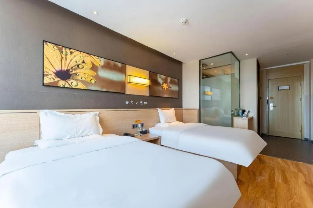 Bed in IU Hotel·Jiayuguan People's Shopping Mall