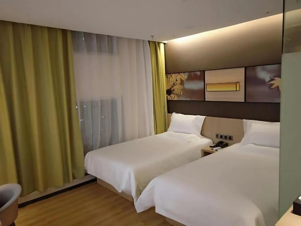Bed in IU Hotel·Yangquan Xinjian Street Tianqiao