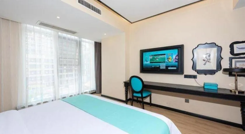 Bed in Xana Hotelle Chengdou Xindu Sanhechang Metro Station