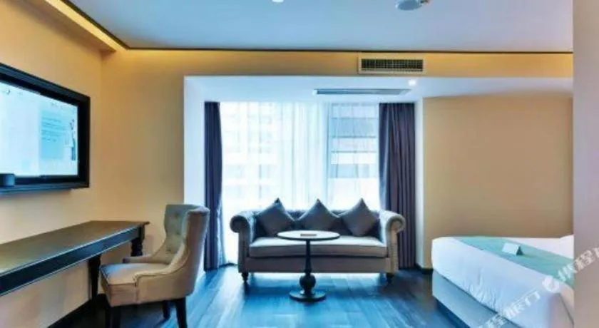 Bed in Xana Hotelle Chengdou Xindu Sanhechang Metro Station