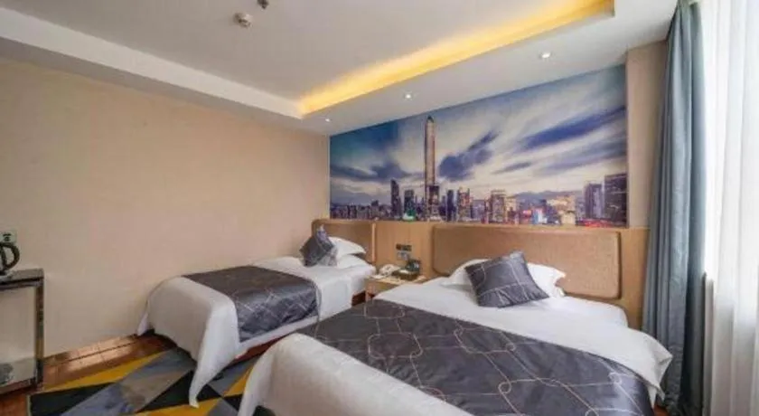 Bed in Chonpines Hotel Shenzhen Gongming Honghuashan Metro Station