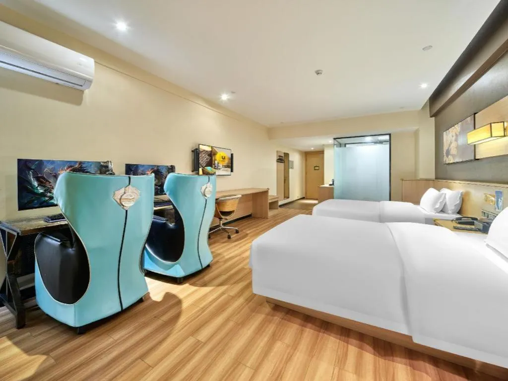 Bed in IU Hotel Baoding Yuhua East Road Passenger Center