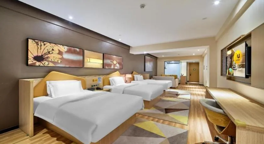 Bed in IU Hotel Baoding Yuhua East Road Passenger Center