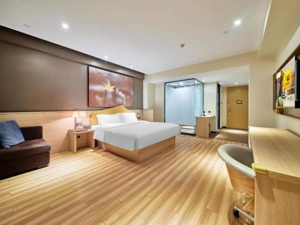 Bed in IU Hotel Baoding Yuhua East Road Passenger Center