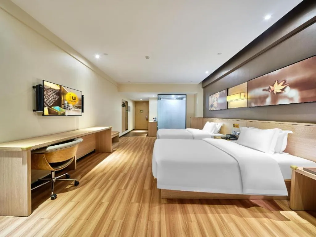 Bed in IU Hotel Baoding Yuhua East Road Passenger Center