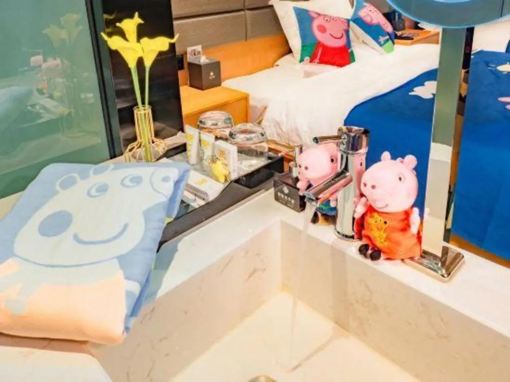 Bed in Chonpines Hotel Guangzhou Sunac Cultural and Tourism City Shiling