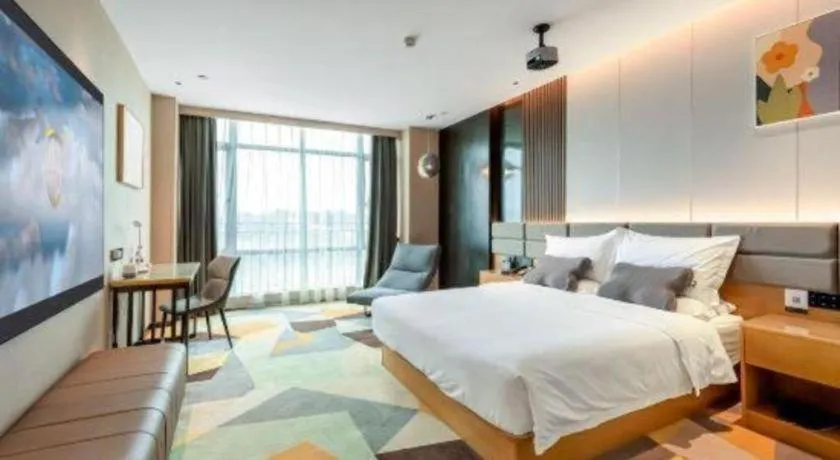 Bed in Chonpines Hotel Guangzhou Sunac Cultural and Tourism City Shiling