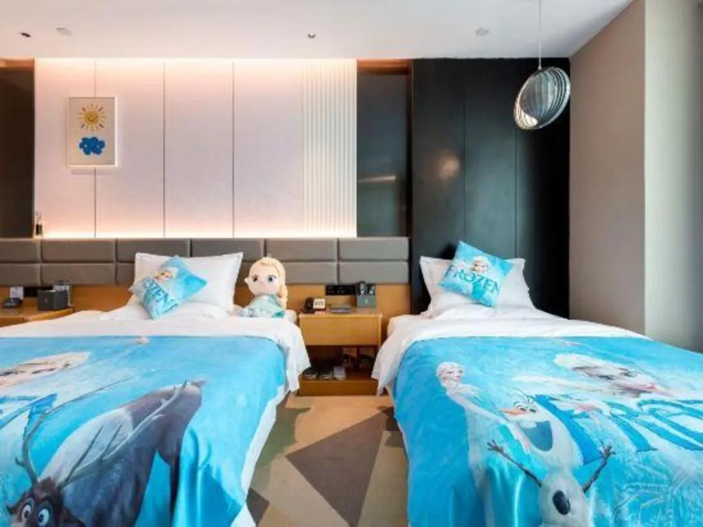 Bed in Chonpines Hotel Guangzhou Sunac Cultural and Tourism City Shiling