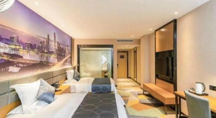 Bed in Chonpines Hotel Guangzhou Sunac Cultural and Tourism City Shiling