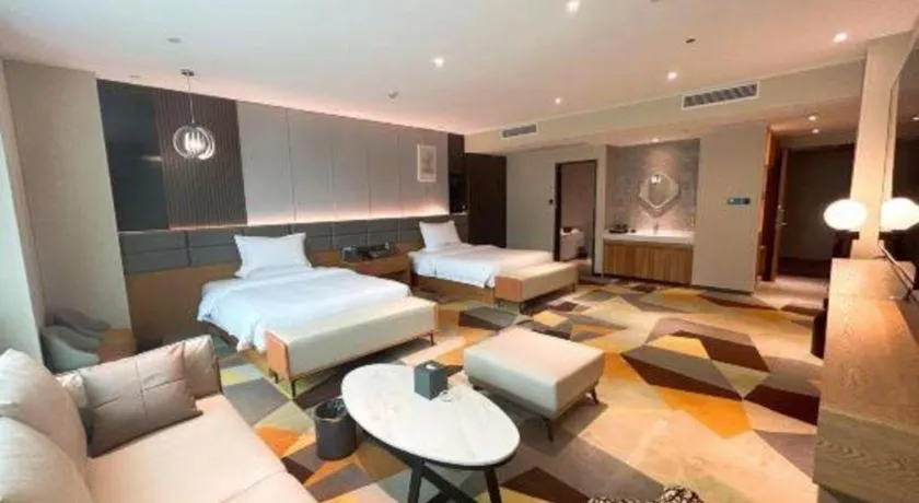 Bed in Chonpines Hotel Guangzhou Sunac Cultural and Tourism City Shiling
